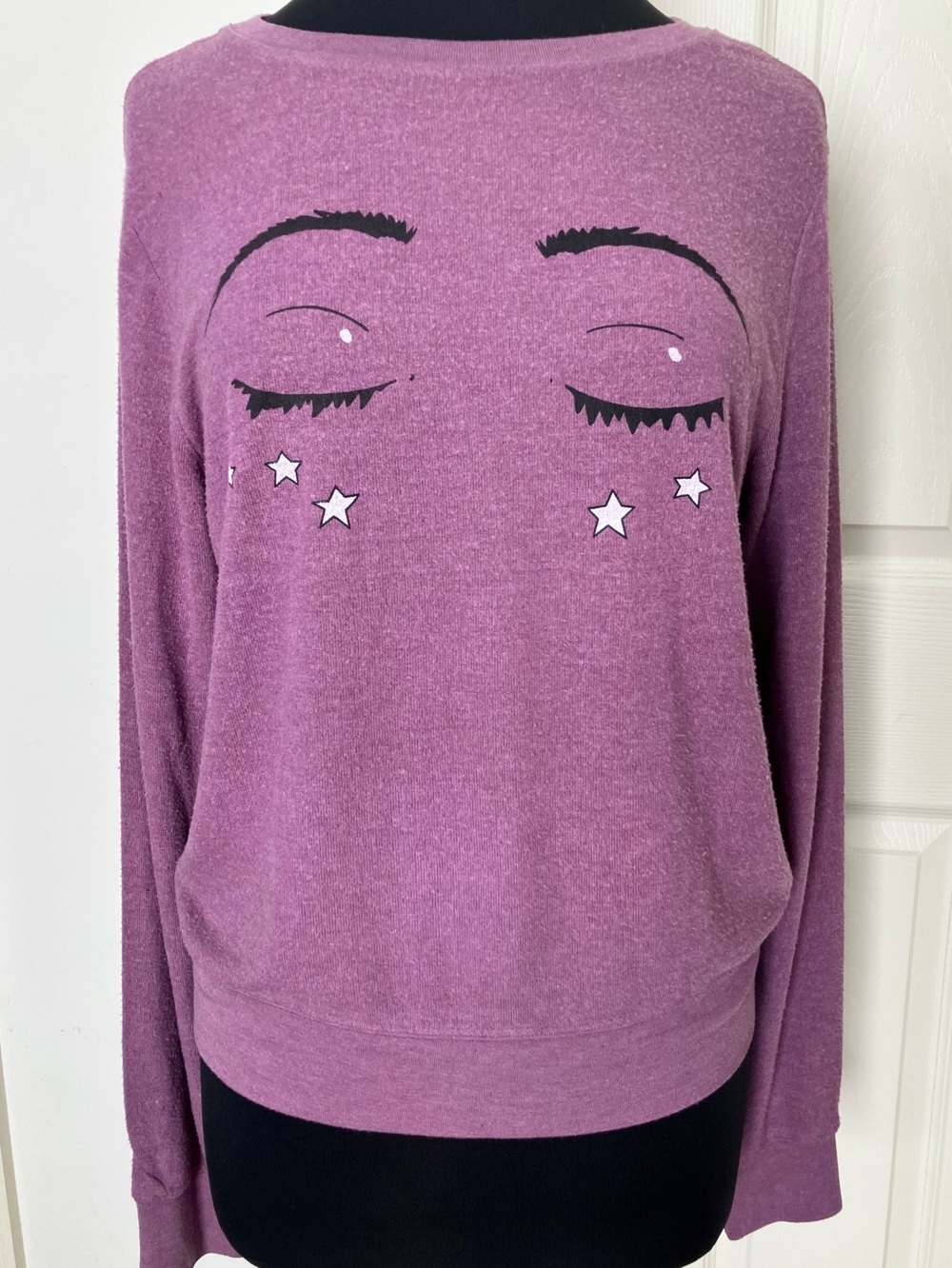 NWT Wildfox “Sleeping Beauty” BBJ Slouchy Relaxed Sweatshirt Mauve/Purple Sz. S
